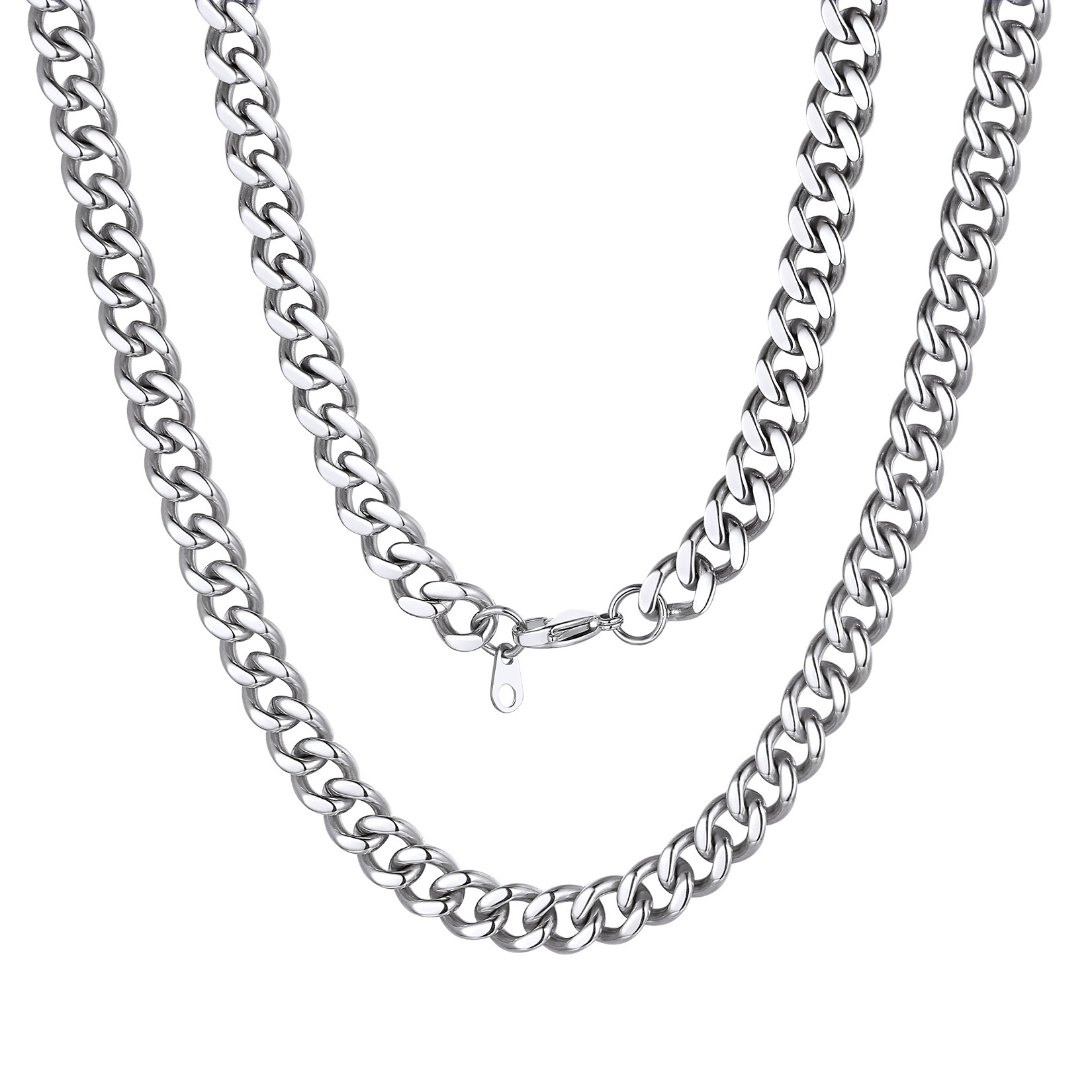 9mm Cuban Chain Necklace in Stainless Steel