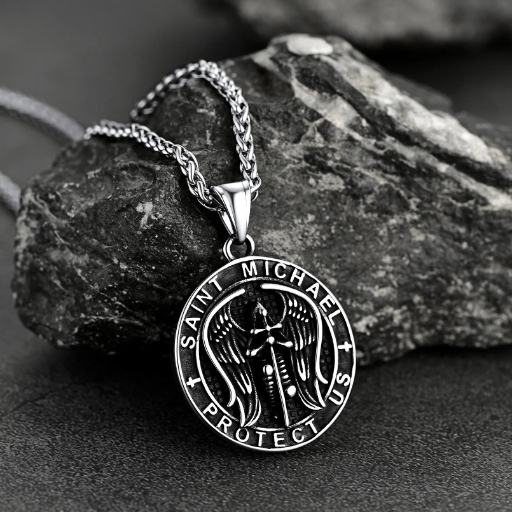 Angel Wing Stainless Steel Pendant Necklace for Men