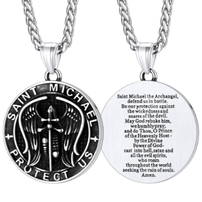 Angel Wing Stainless Steel Pendant Necklace for Men