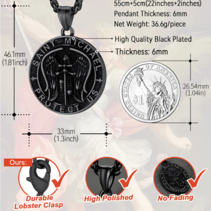 Angel Wing Stainless Steel Pendant Necklace for Men