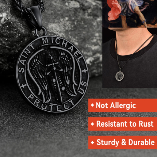 Angel Wing Stainless Steel Pendant Necklace for Men