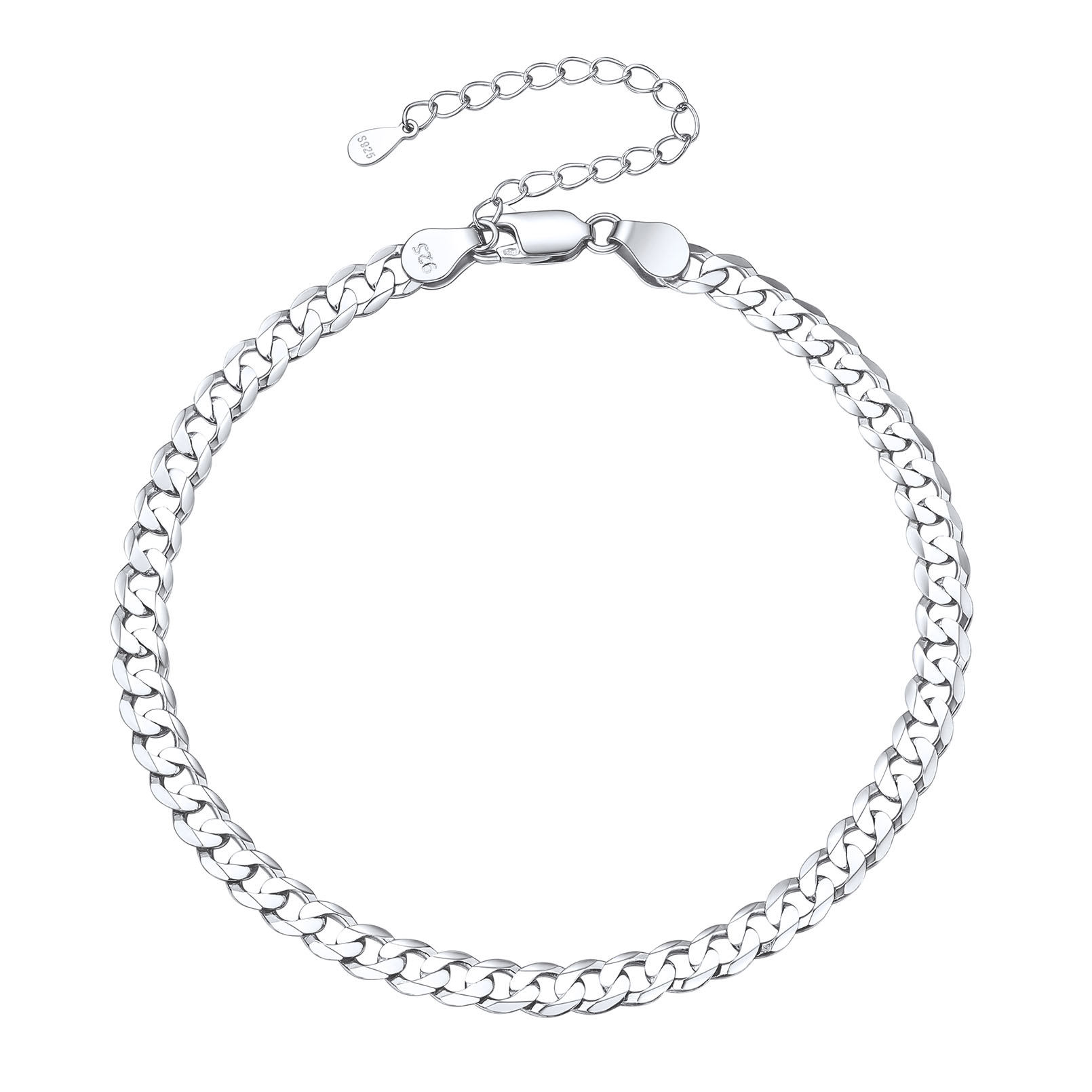 S925 Cuban Link Chain Anklet