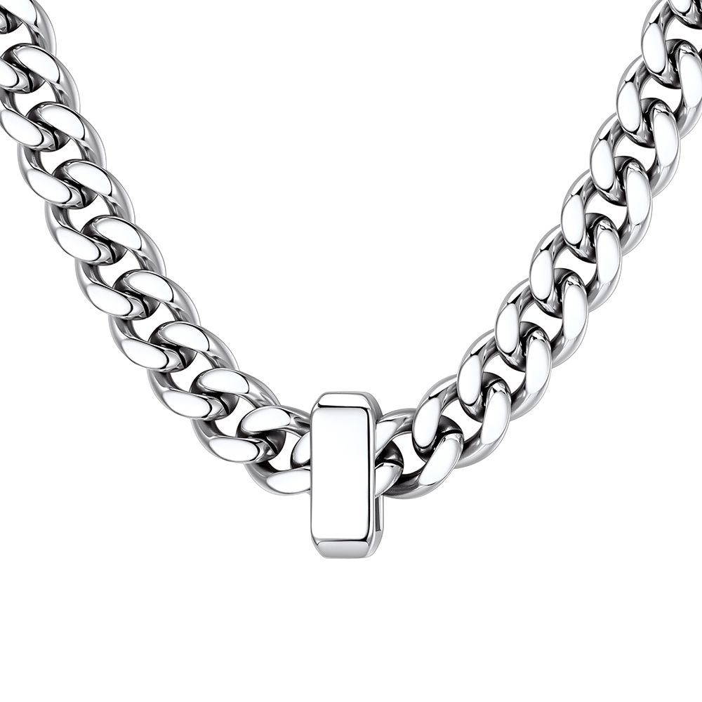 Custom Name Chain Necklace With Engraved Charms For Men