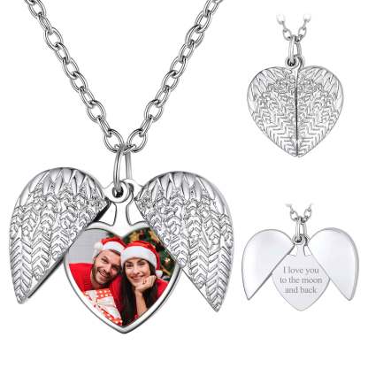 Customized Heart Locket Necklace with Pictures