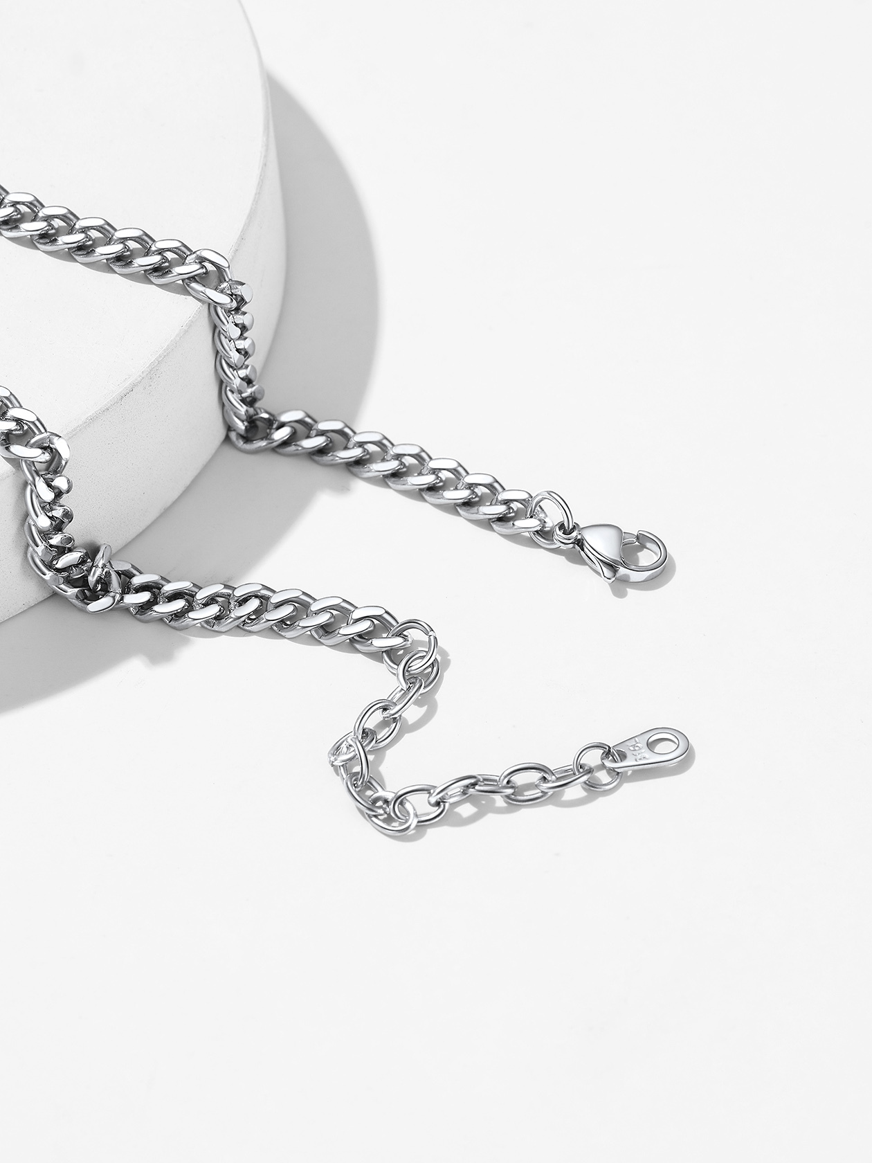 Cuban Chain Anklet with September Heart Birthstone