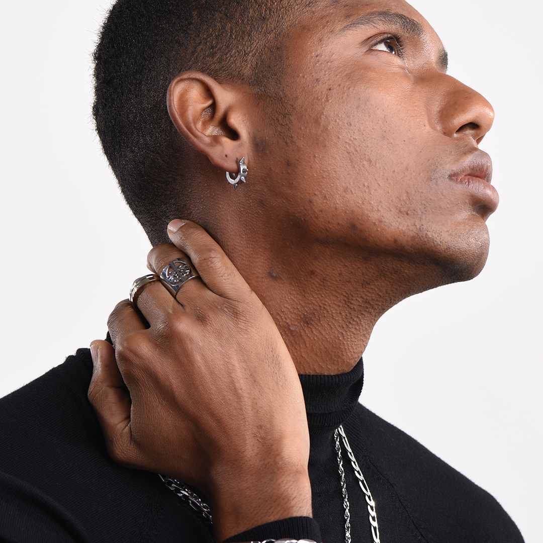 Punk Spike Huggie Hoop Earrings