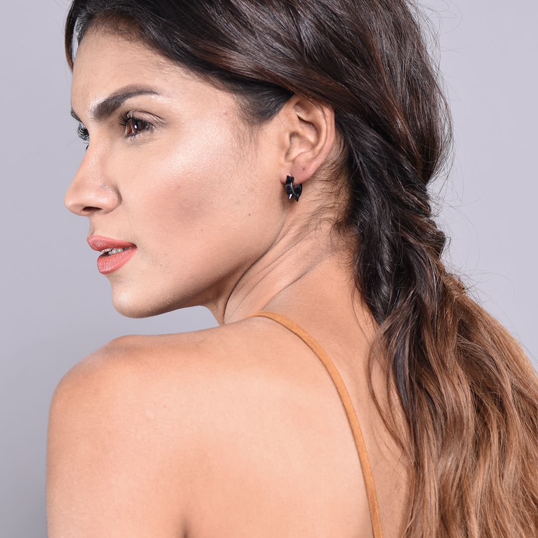 Punk Spike Huggie Hoop Earrings