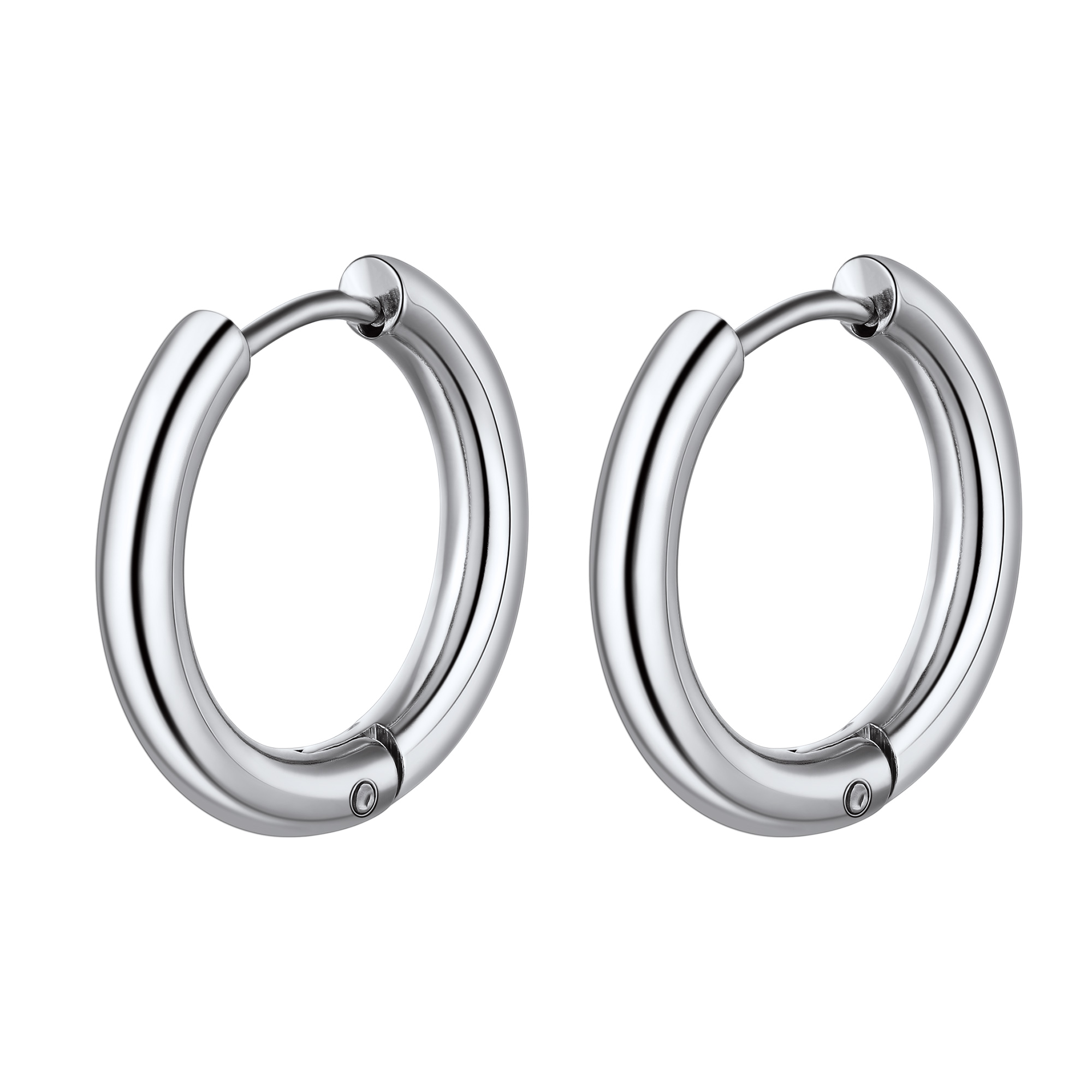 Huggie Hoop Earrings Gold/Black - Hypoallergenic Punk