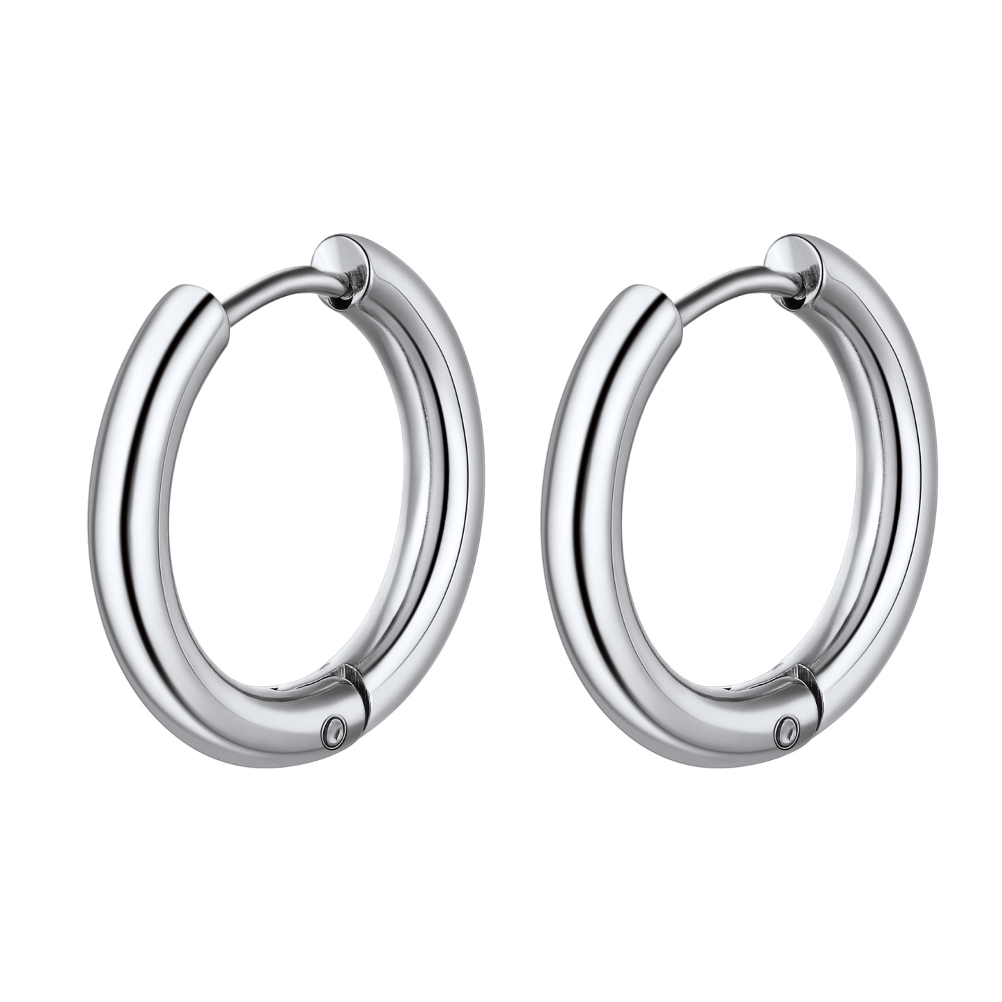 Huggie Hoop Earrings Gold/Black - Hypoallergenic Punk