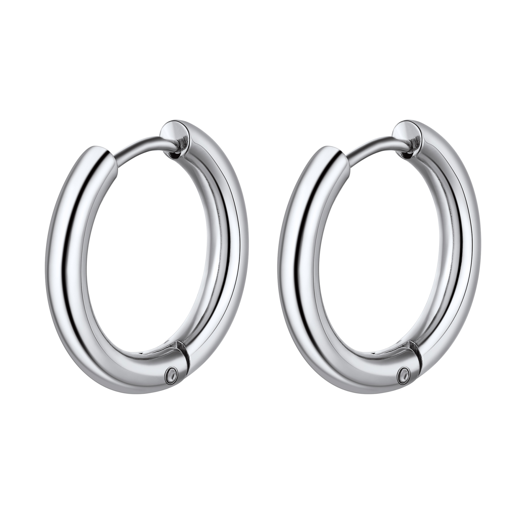 Huggie Hoop Earrings Gold/Black - Hypoallergenic Punk