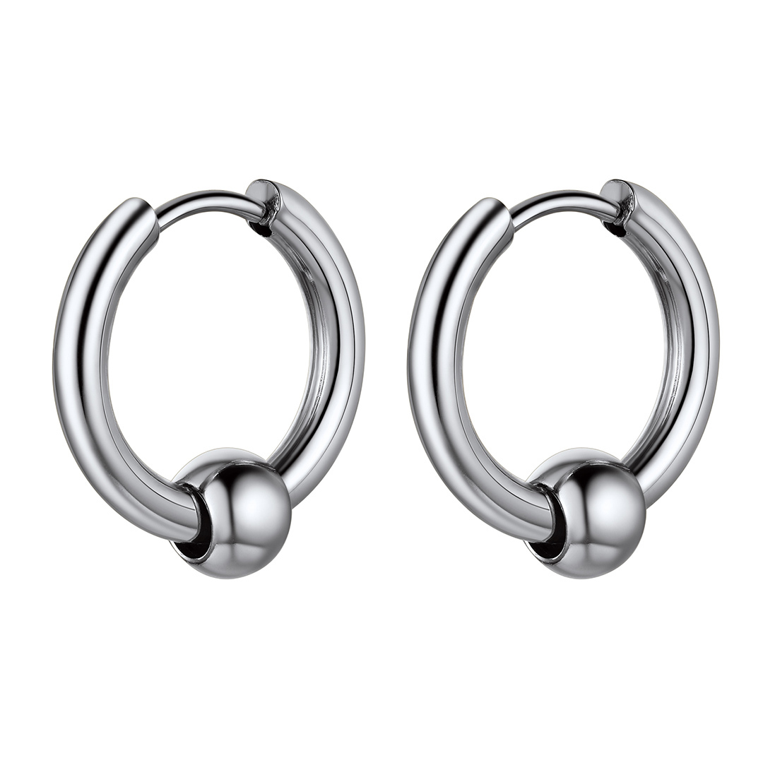 Hypoallergenic 316L Steel Punk Hoop Earrings