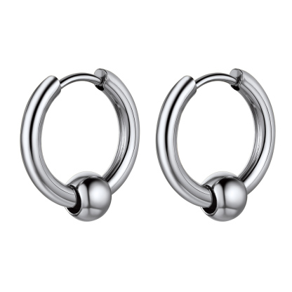 Hypoallergenic 316L Steel Punk Hoop Earrings