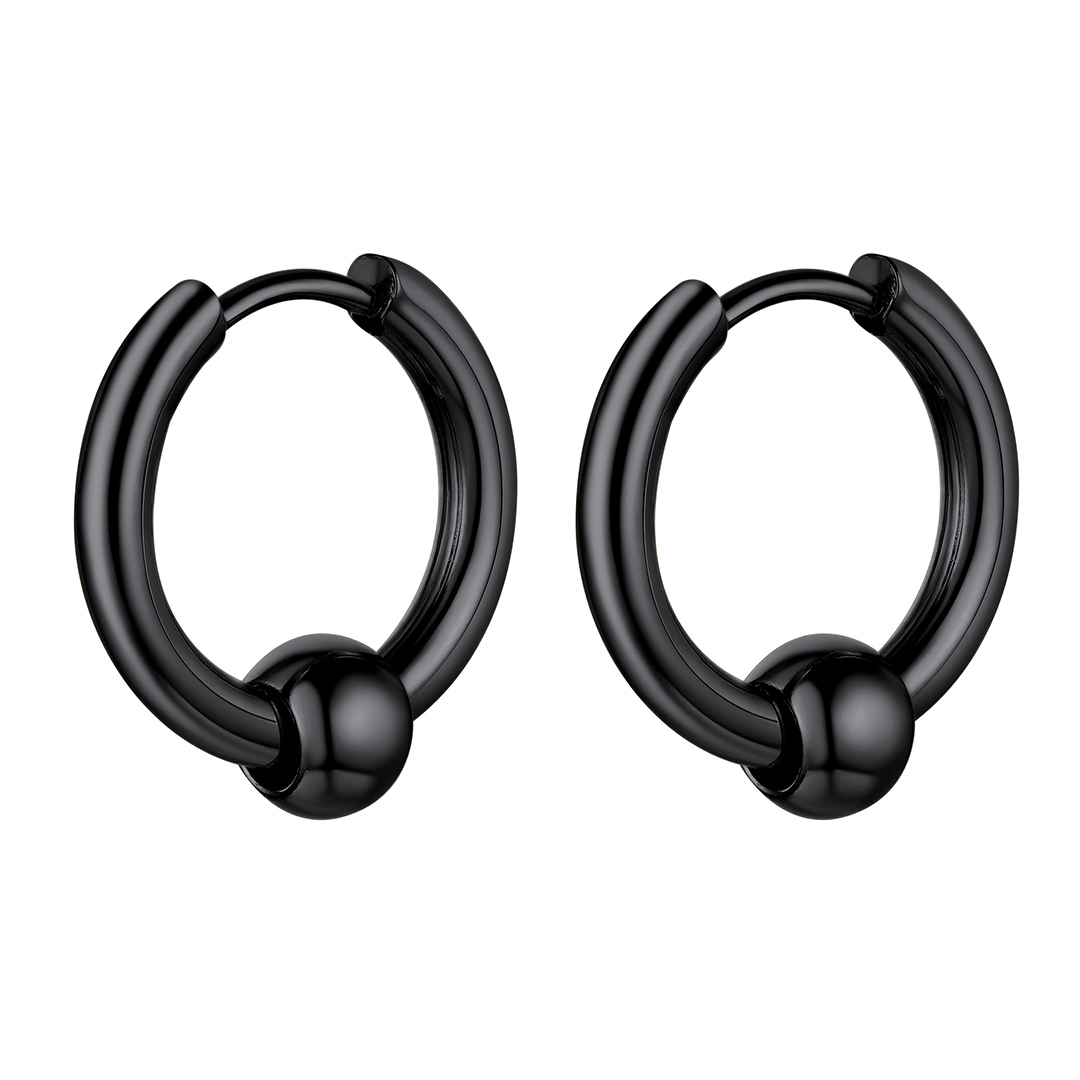 Hypoallergenic 316L Steel Punk Hoop Earrings