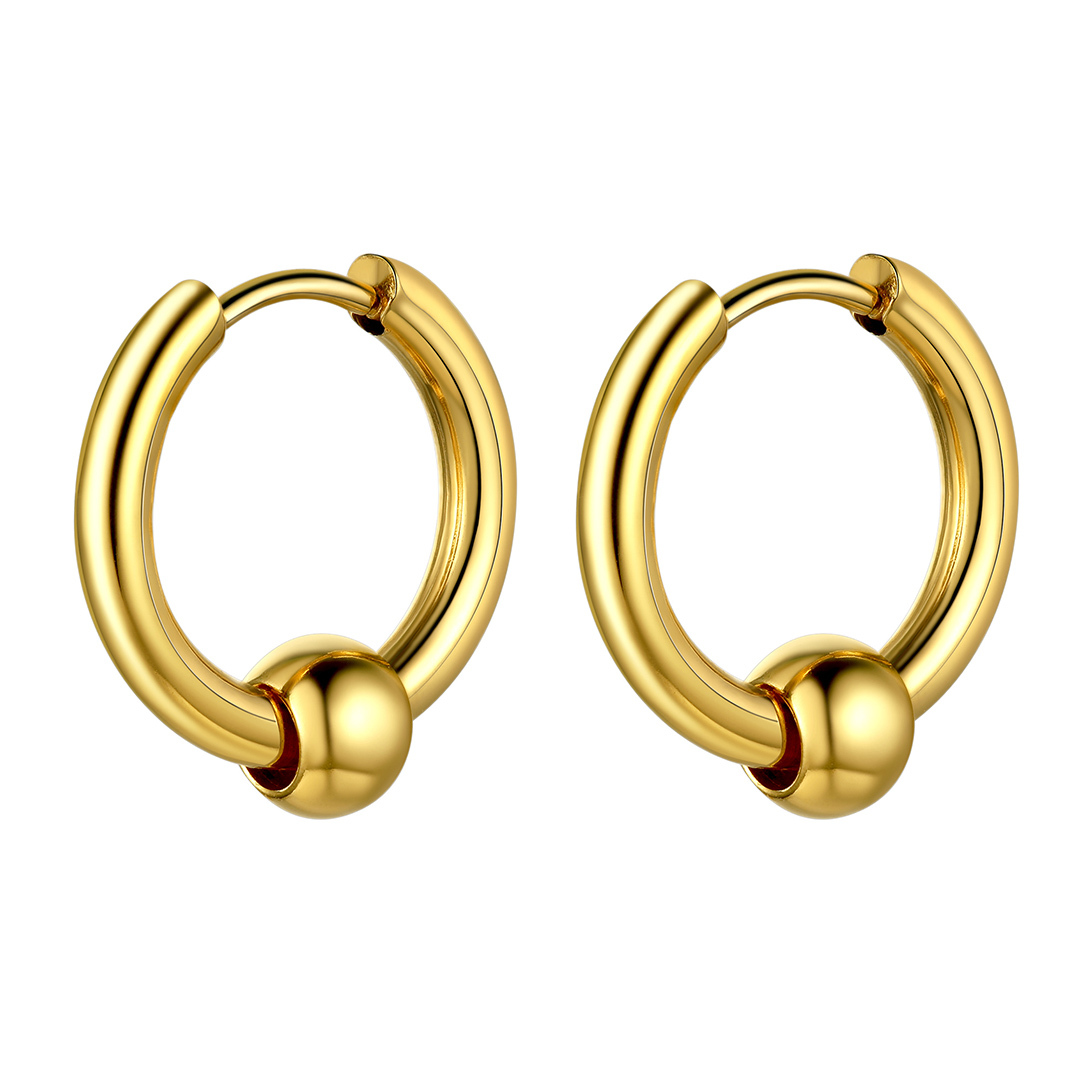 Hypoallergenic 316L Steel Punk Hoop Earrings