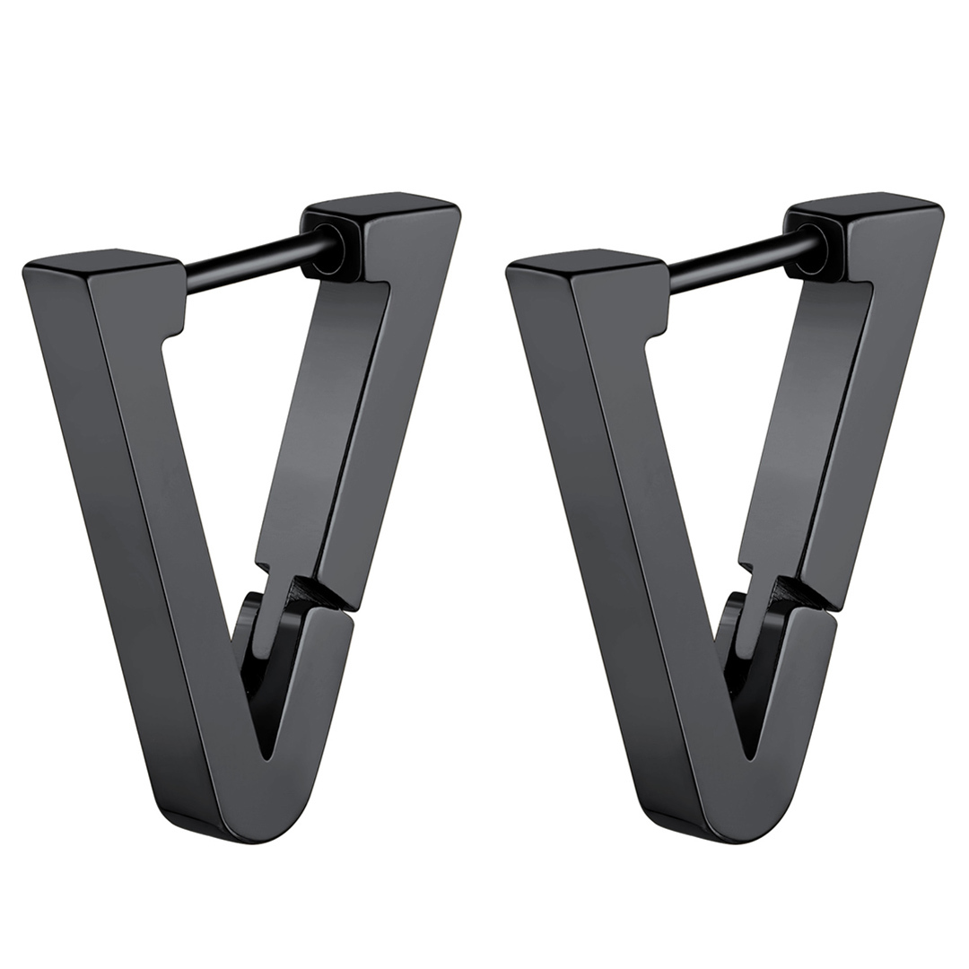 Triangle Huggie Hoop Earrings - 316L Surgical Steel Ear Post