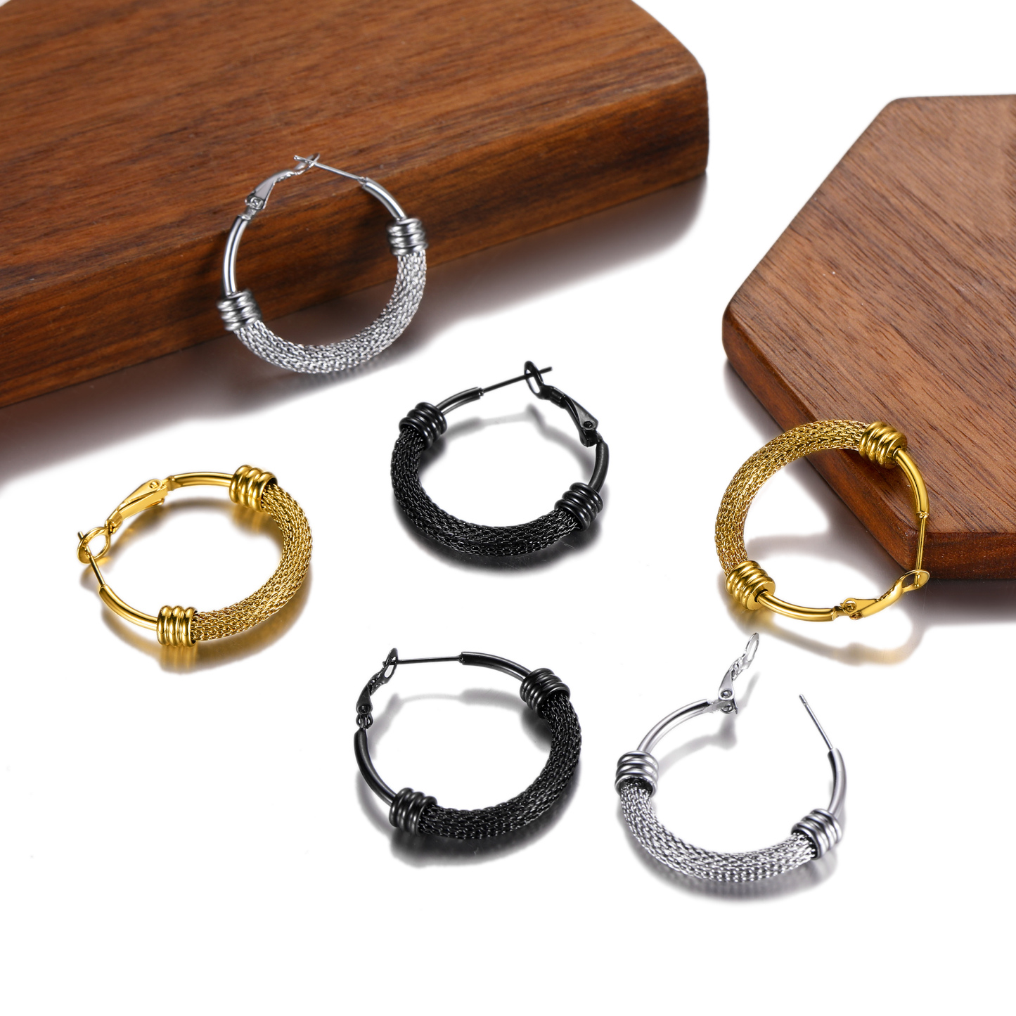 Gothic Thick Hoop Earrings for Women