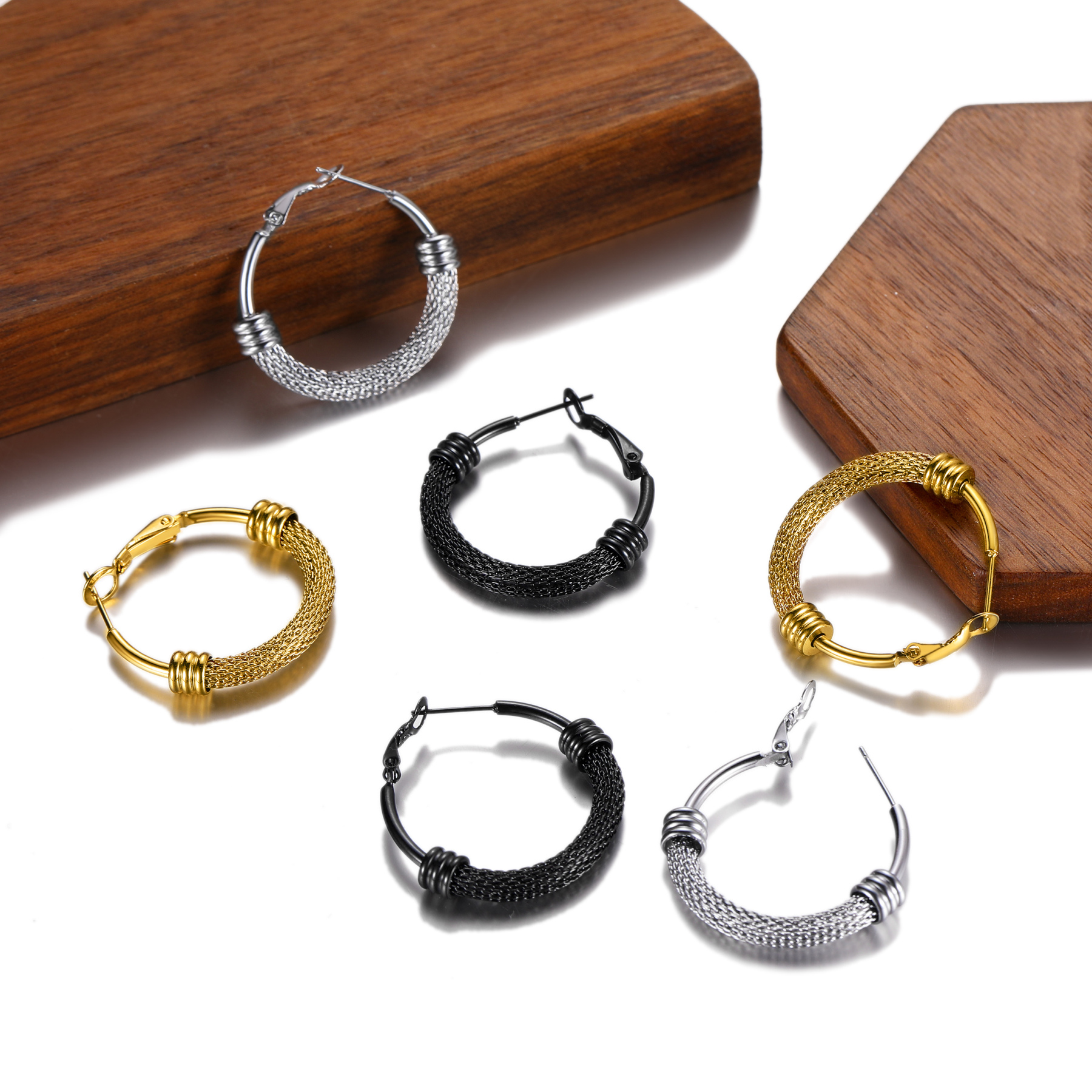 Gothic Thick Hoop Earrings for Women