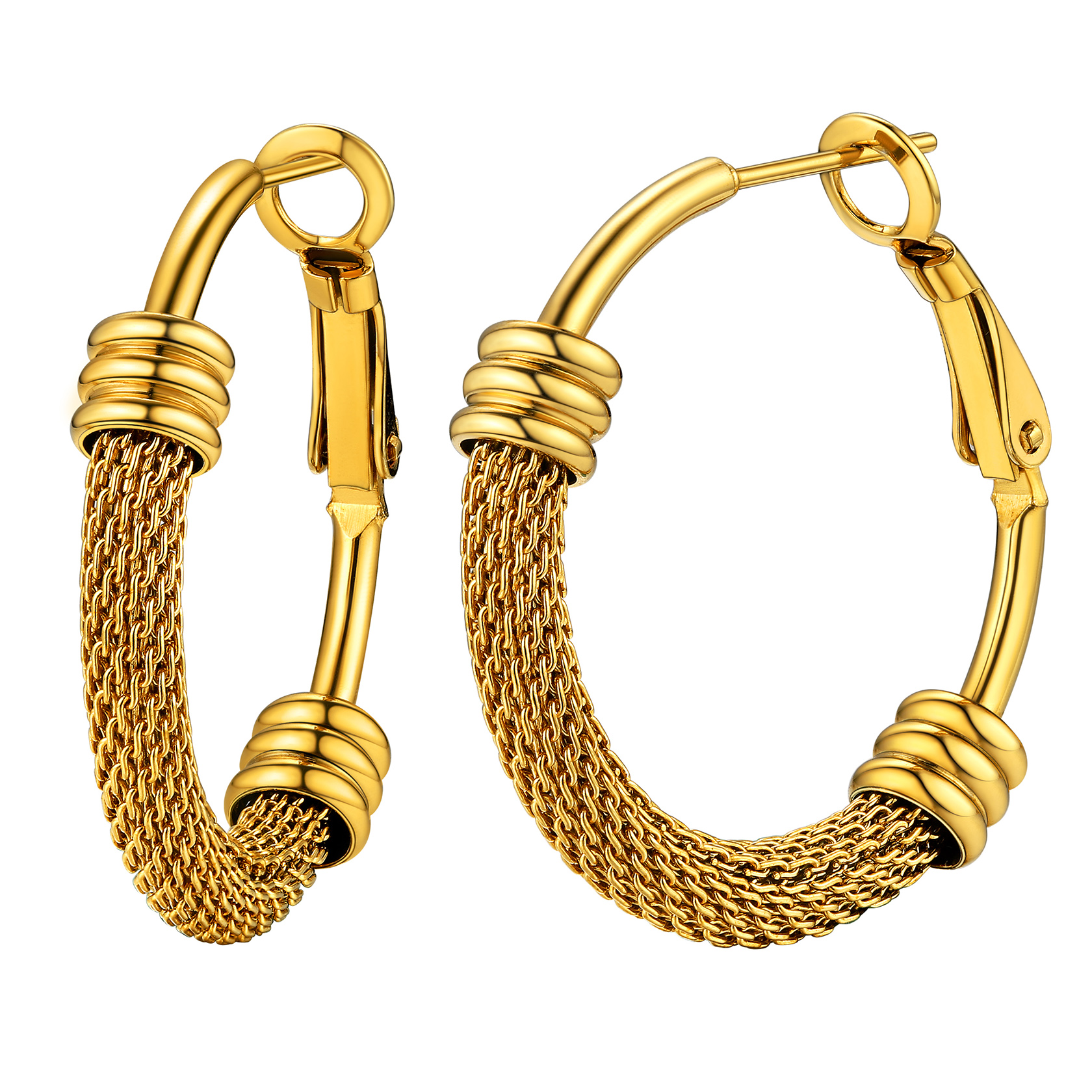 Gothic Thick Hoop Earrings for Women