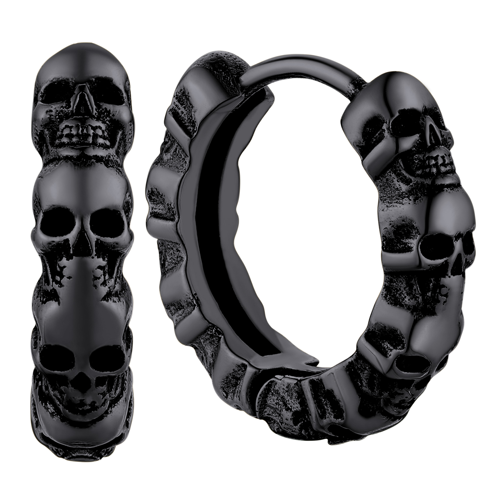 Skull Hoop Earrings for Men Women