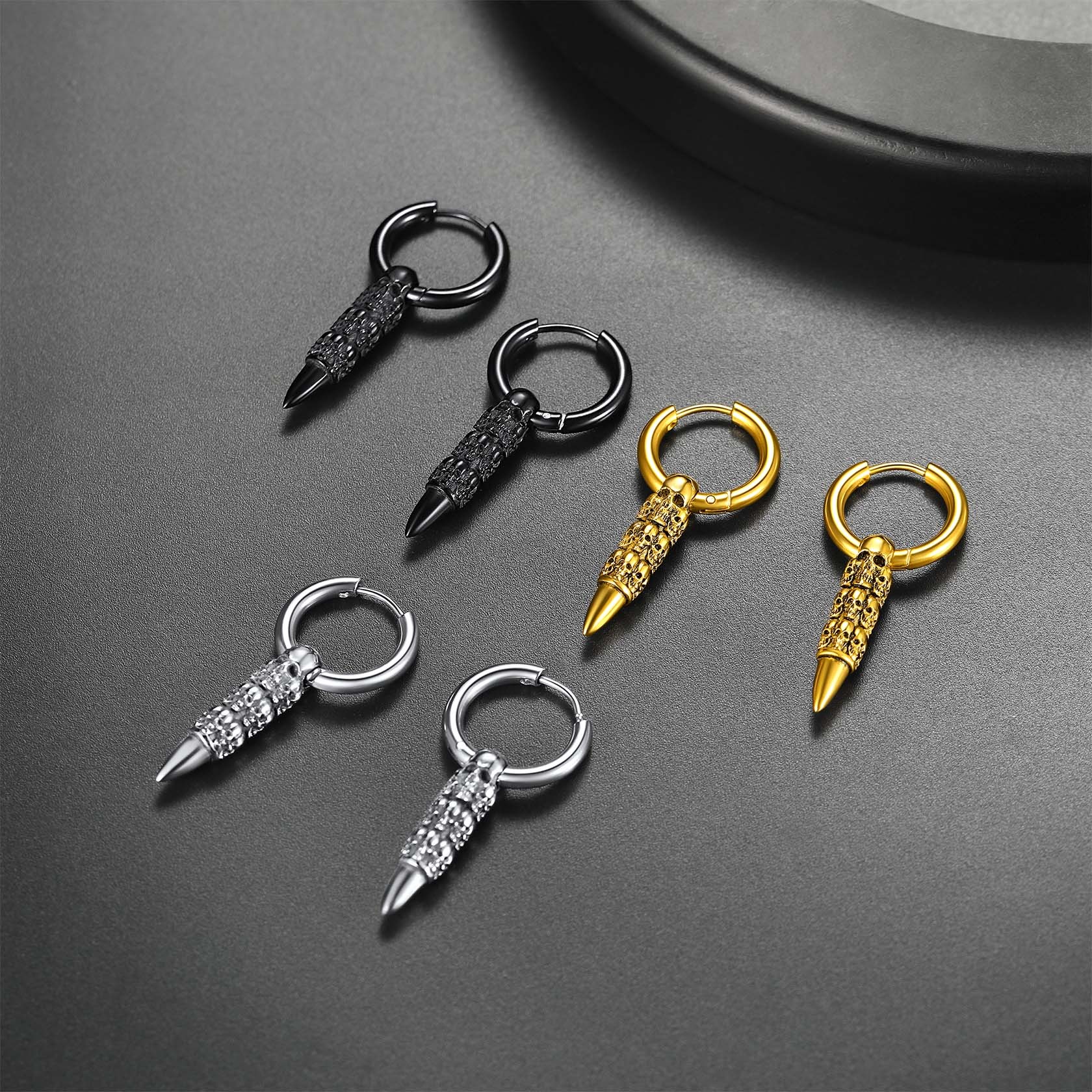 Vintage Skull Drop Earrings