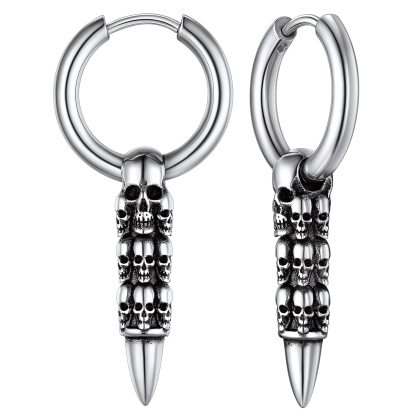 Vintage Skull Drop Earrings