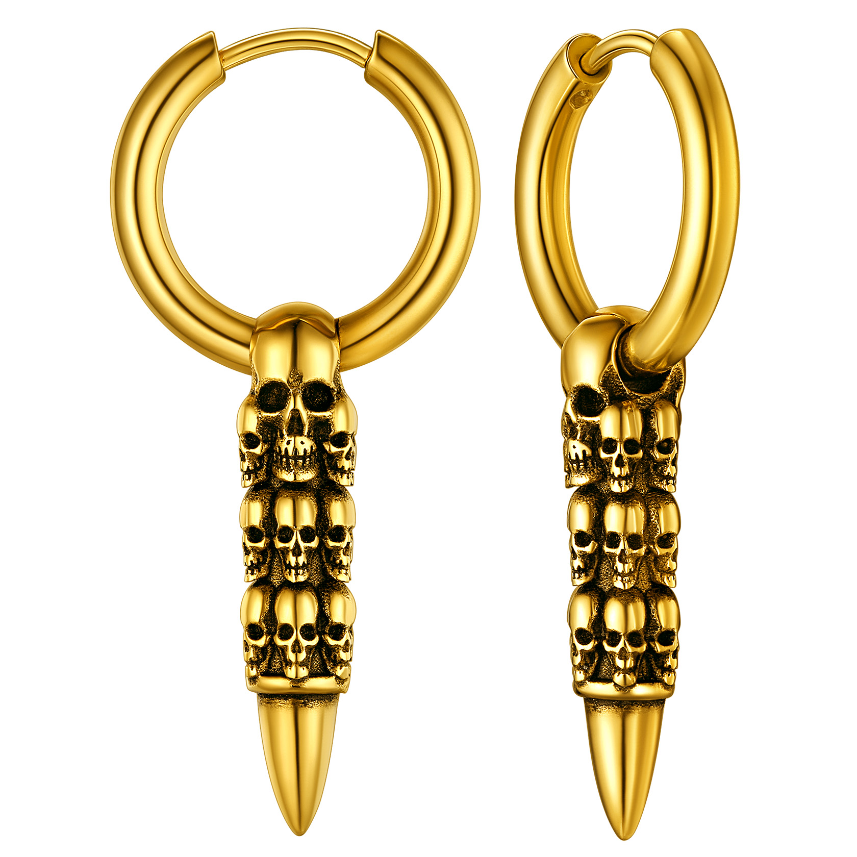 Vintage Skull Drop Earrings