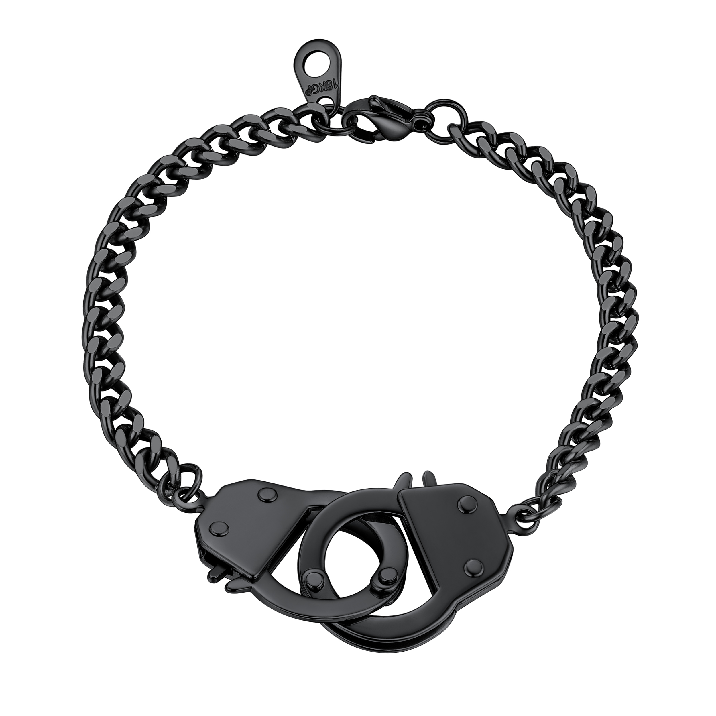 Handcuff Link Bracelet Stainless Steel Curb Chain