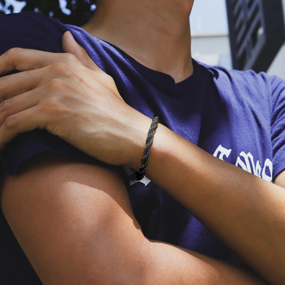 3mm Twisted Rope Chain Bracelet