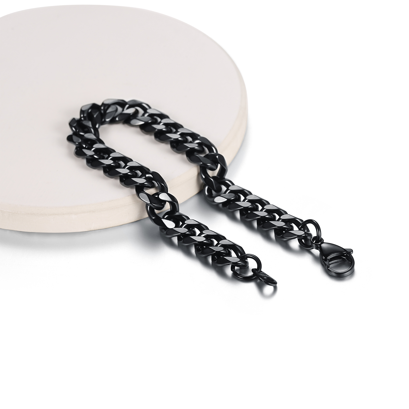 9mm Curb Chain Bracelet Stainless Steel Link
