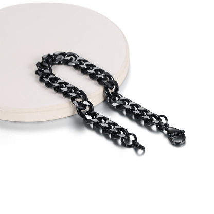 9mm Curb Chain Bracelet Stainless Steel Link
