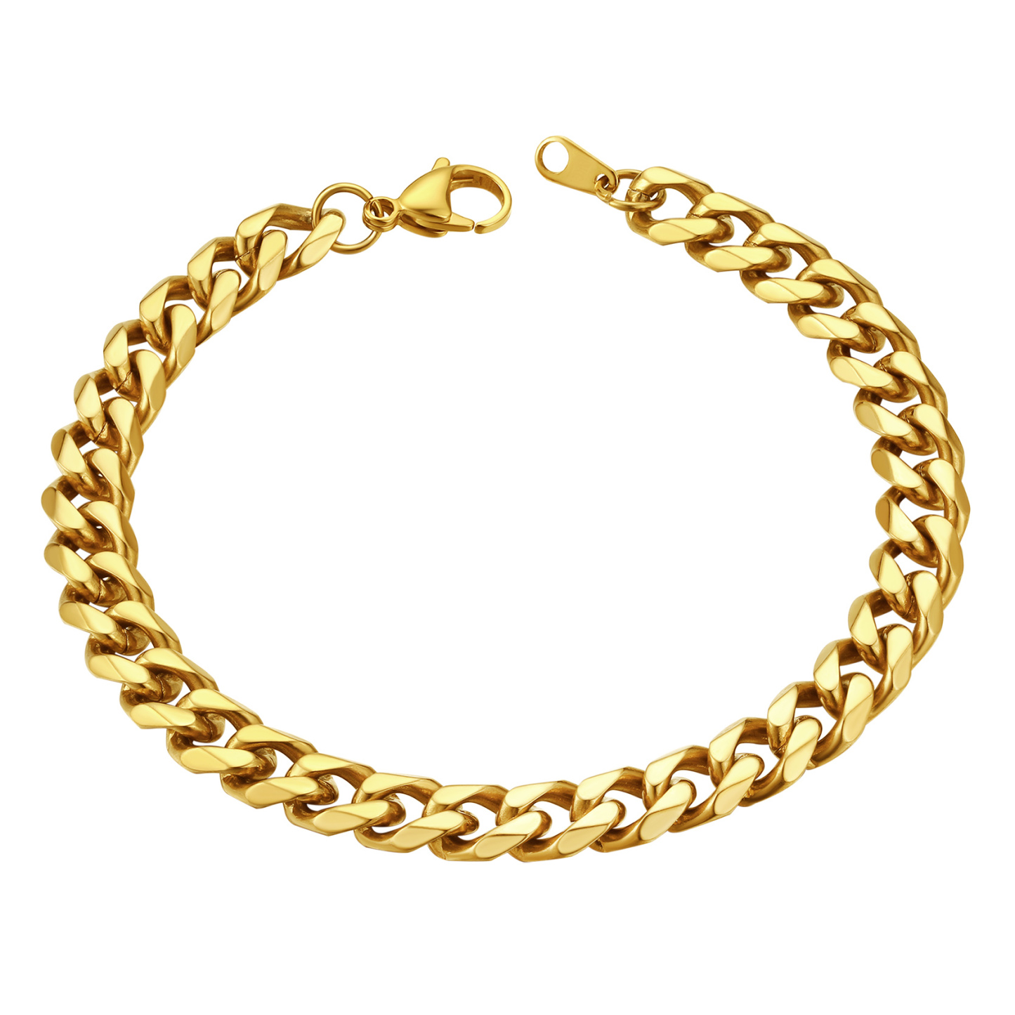 9mm Gold Chunky Cuban Link Bracelet for Men Women - Stainless Steel Unisex Chain