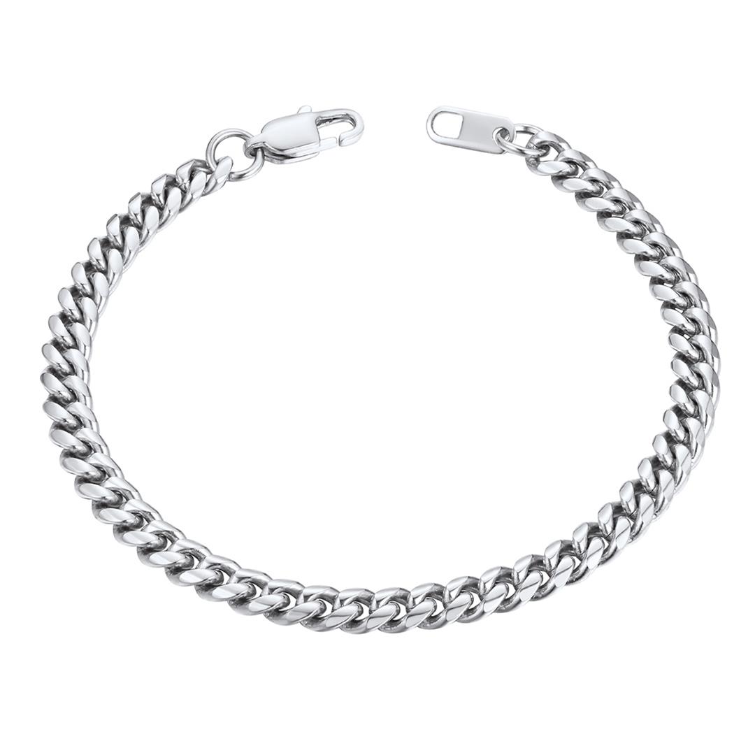 6mm Stainless Steel Solid Chain Bracelet