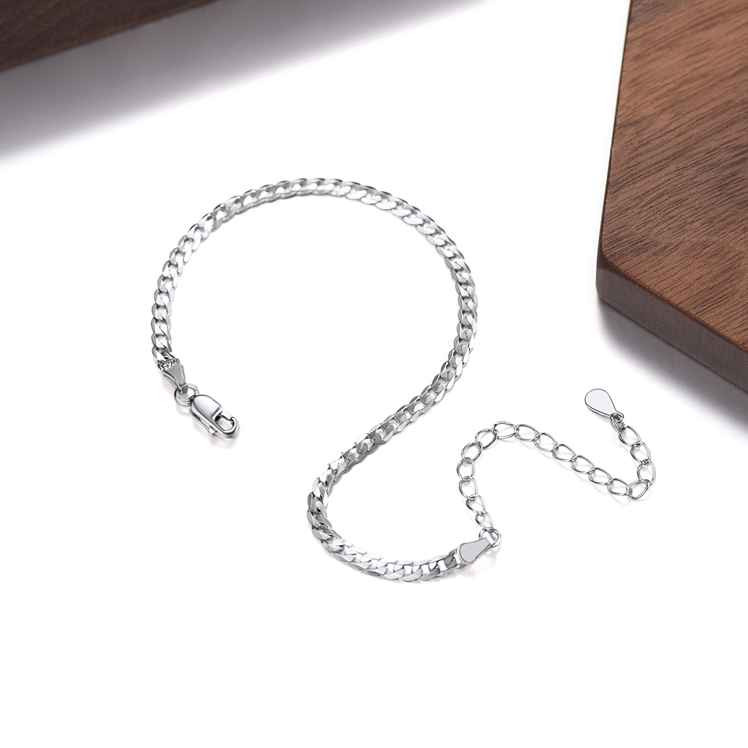3mm Miami Cuban Link Bracelet 925 Sterling Silver Solid