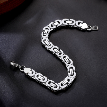 10mm Wide Byzantine Chain Bracleet