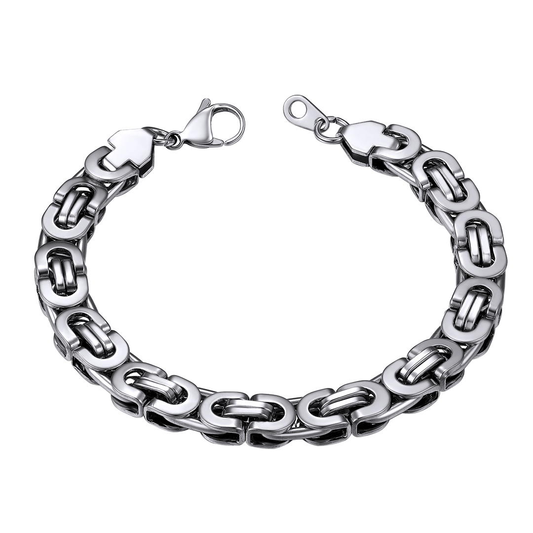 10mm Wide Byzantine Chain Bracleet