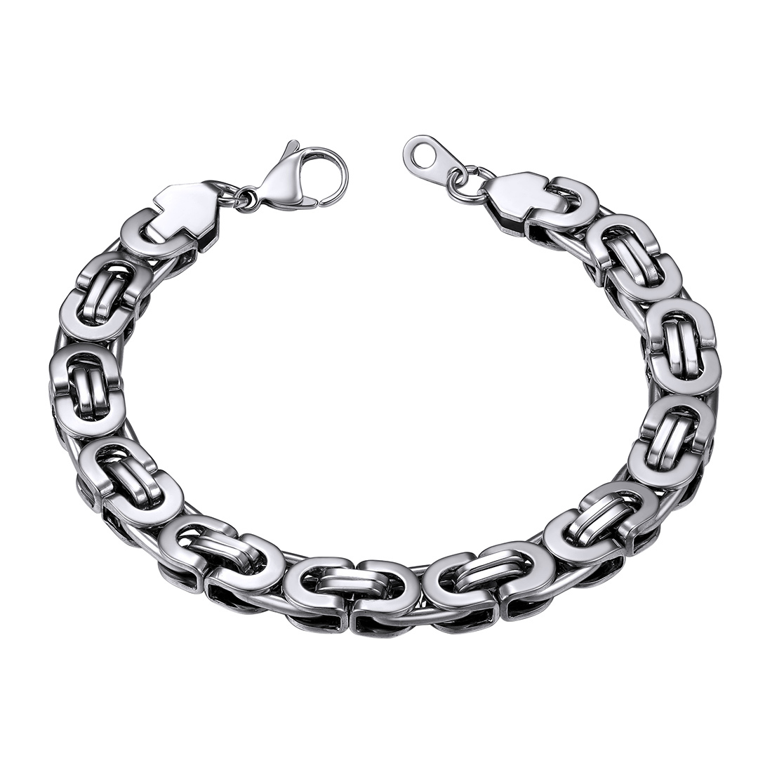 10mm Wide Byzantine Chain Bracleet