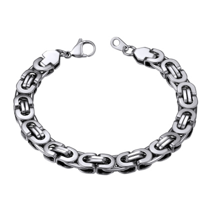 10mm Wide Byzantine Chain Bracleet