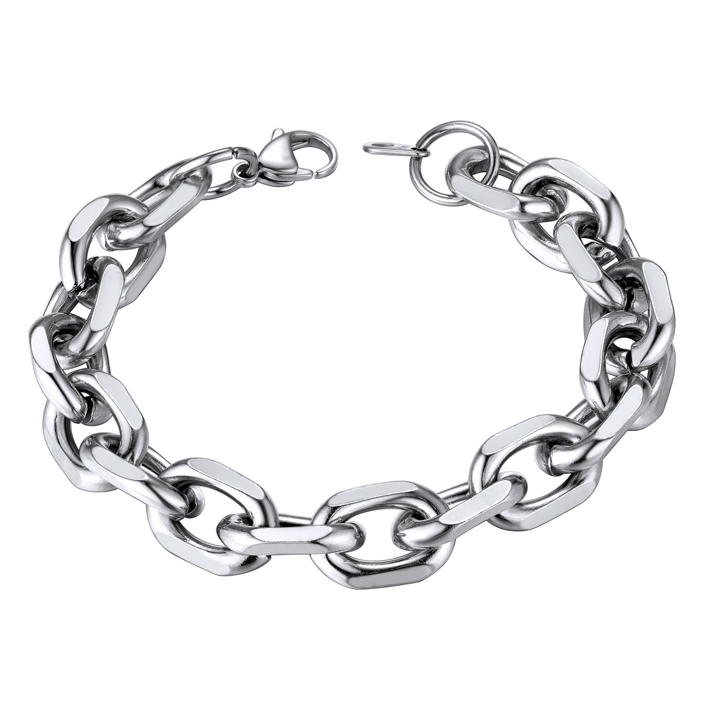 Rolo Cable Chain 316L Steel Gold/Black