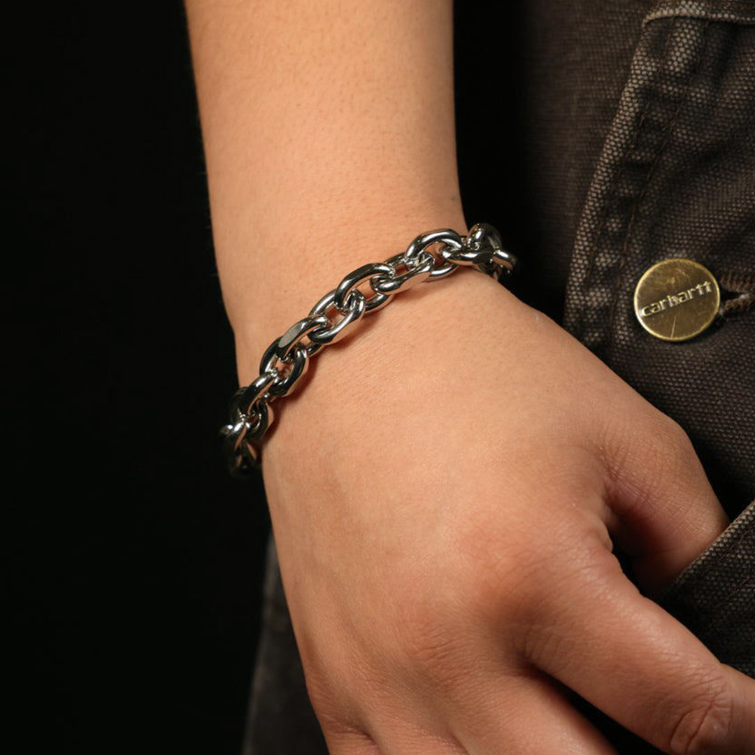 Rolo Cable Chain 316L Steel Gold/Black