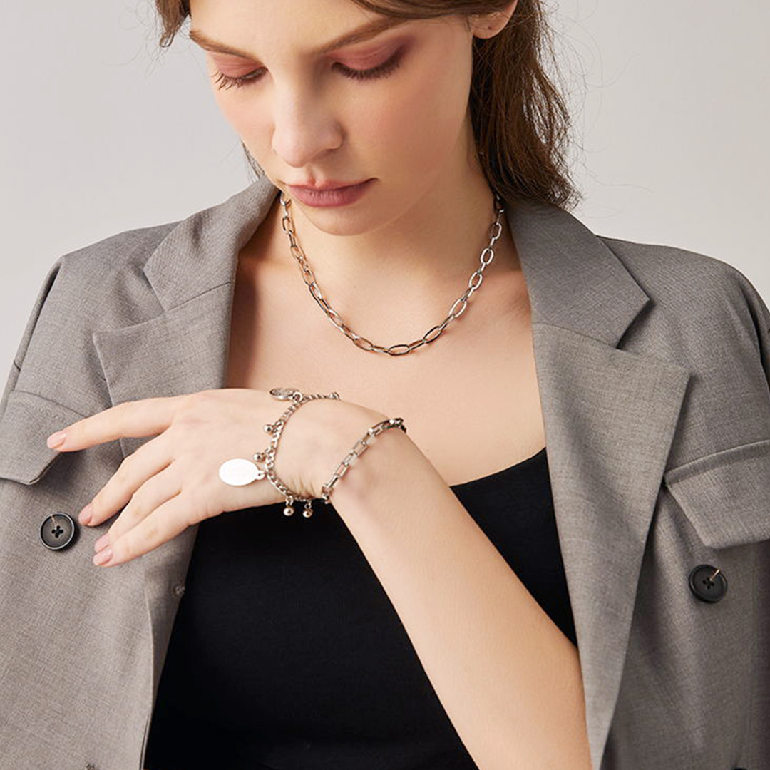 Paperclip 18k Gold Bracelet for Women