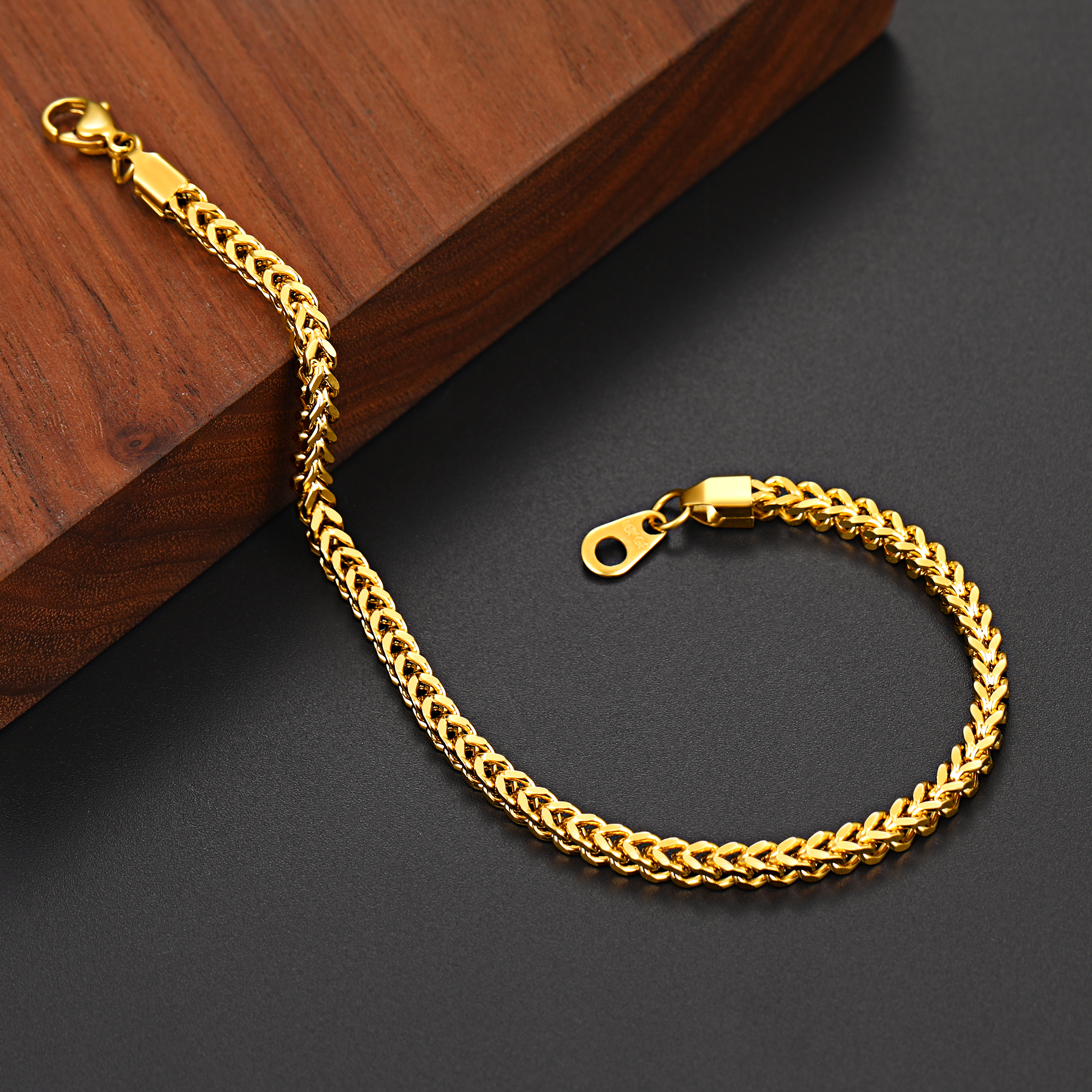 Stainless Steel Flat Franco Curb Bracele