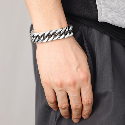 Curb Chain Bracelet 316L Steel - Bracelet for Men