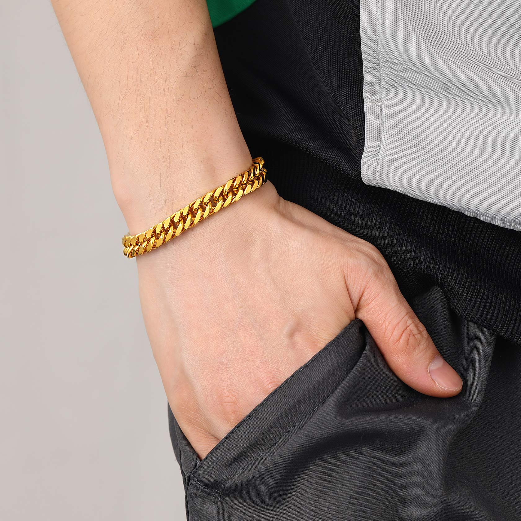 Curb Chain Bracelet 316L Steel Heavy Duty Jewelry