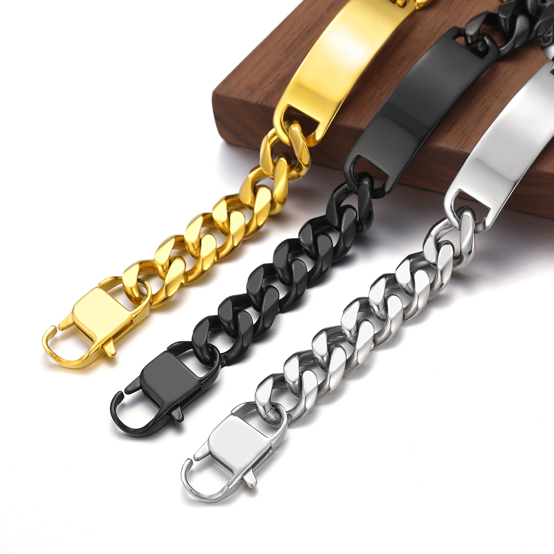 Cuban Curb ID Bracelet for Men