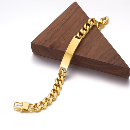 Cuban Curb ID Bracelet for Men