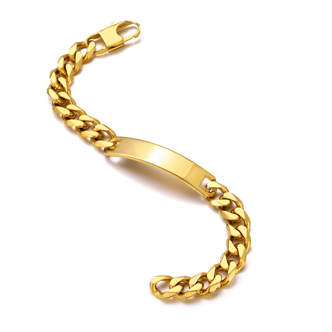 Cuban Curb ID Bracelet for Men