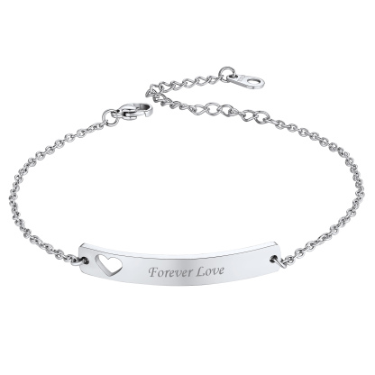 Personalized ID Bar Link Bracelet