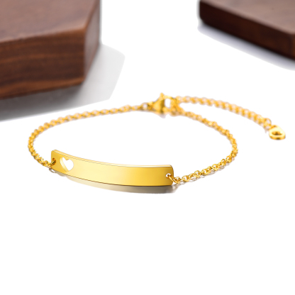 Personalized ID Bar Link Bracelet