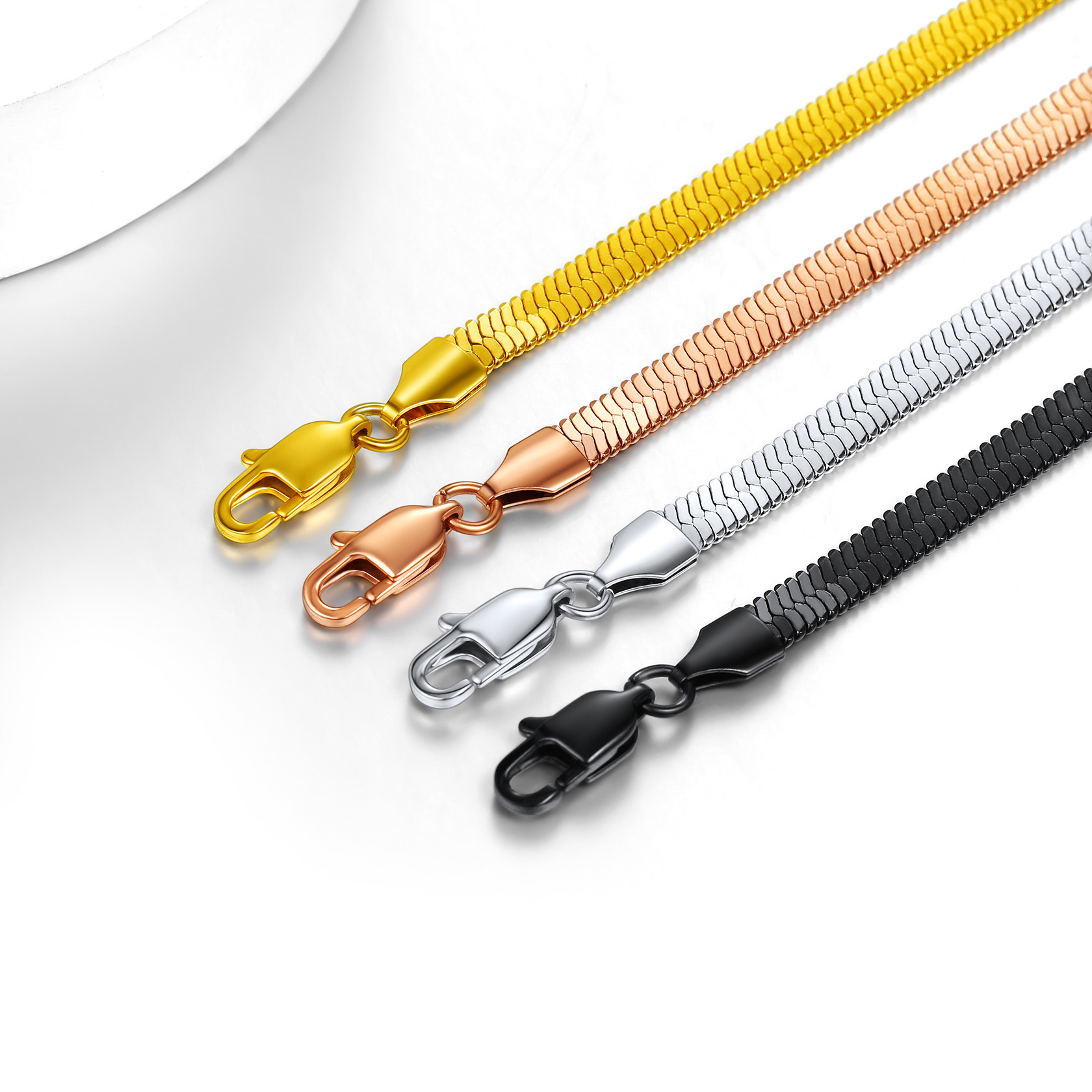 3mm Stainless Steel blade chain bracelet