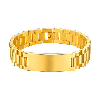 Chunky Bracelet Stainless Steel Gold/Black